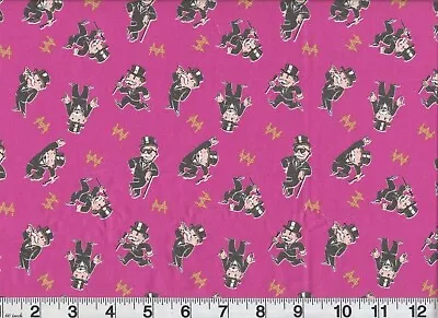 Monopoly Fabric Hasbro 95070210-03 Tossed Pink Premium Cotton • $12.74