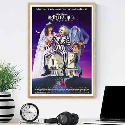 Tim Burton Beetlejuice Film 80s A4 Poster Wall Art • £5.99