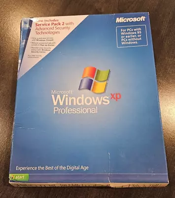 NEW SEALED Microsoft Windows XP Professional Retail Box SP2 Full Retail Version • $138.99