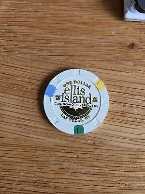 Las Vegas Ellis Island Casino Chip $1 Dollar USA Poker • £4.99