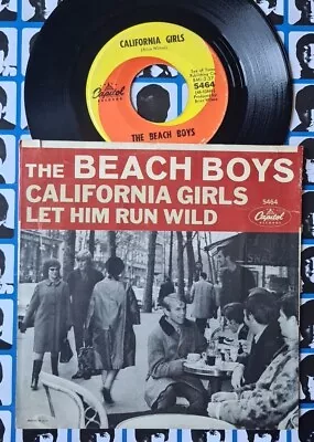 The Beach Boys California Girls Let Him Run Wild USA 1965 PS 7  Vinyl • $50
