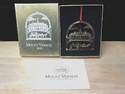 1991 West Front Of Mount Vernon With The Powel Coach Ornament  Nib • $12