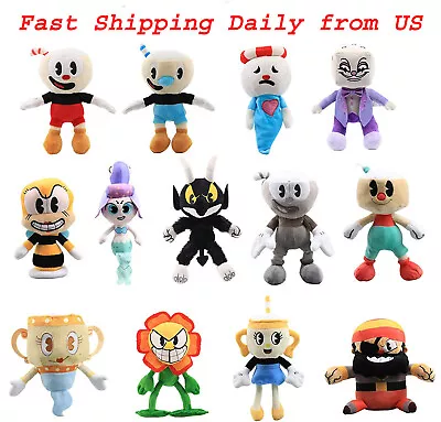 10  Cuphead Mugman Series Stuffed Plush Doll Toy Legendary Chalice King Dice • $14.99