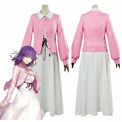 Fate Stay Night Heavens Feel Sakura Matou Cosplay Costume Halloween Pink Suit  • $37.80