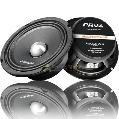 PRV 6.5  Mid Range Bullet Speakers Shallow 500W Max 4 Ohm 6MR250B-4 Slim 2 Pack • $79.82