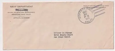 USS MACON ZRS-5 1935 Moffett Field CA Official Business Naval Cover L7615L • $4.95