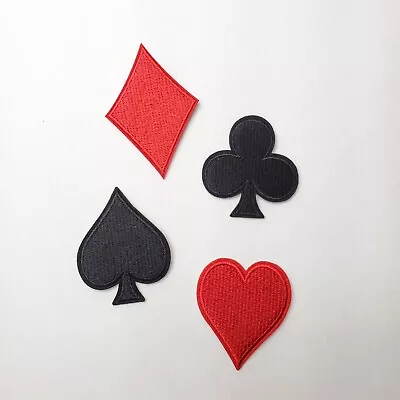 Card Suit Poker Casino Gambling Embroidered Patch Iron-On Motif Applique • $4.75