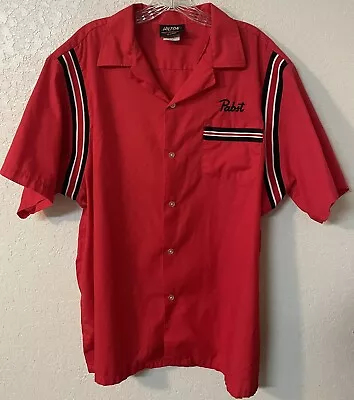 Vintage Pabst Blue Ribbon 1957 Bowling League Shirt XL Red Rare • $99.99