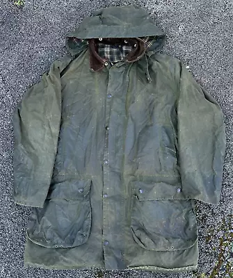 Barbour Vintage Border Waxed Country Jacket 107cm/42inch • $68.22