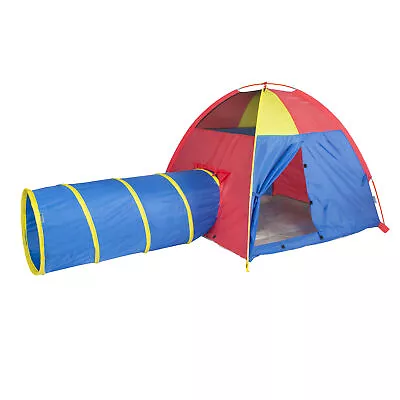 Pacific Play Tents Kids Hide Me Tent And Tunnel Combo - Blue / Red / Yellow • $58.99