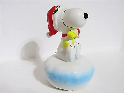 Snoopy Peanuts Charlie Brown Willitts Vintage Ceramic Music Box Figurine 1990 • $48.99