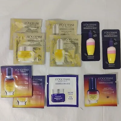 L’Occitane  Immortelle Divine Face Cream Reset Serum  Eye Serum X 10 Samples NEW • $24.99