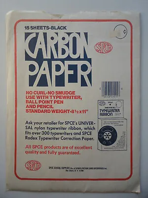 Vintage Carbon Paper SPCE And Woolworth 22 Sheets 8 1/2 X 11 • $8.95