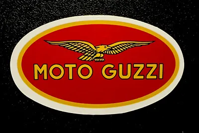 Moto Guzzi Motorcycle Sticker Glossy Finish. Approx Size: 2-3/4”X 1-1/2” Self Ad • $2.89