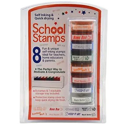 £7.98 • Buy 8 Self Inking Reward School Stamps Teacher Teaching Aid School Student Marking