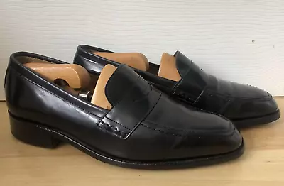 Cheaney Black Leather Loafers Size: Uk 9.5 / Eu 43.5 • £39.99