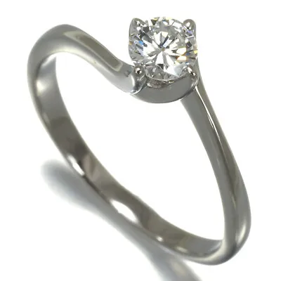 Auth MIKIMOTO Ring Diamond 0.28ct F VS2 GOOD Solitaire US5.5 900 Platinum • $424.83