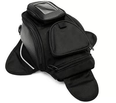 Motorcycle Magnetic Fuel Tank Shoulder Bag GPS Phone Holder Pouch W/Fasten Belt • $30.50