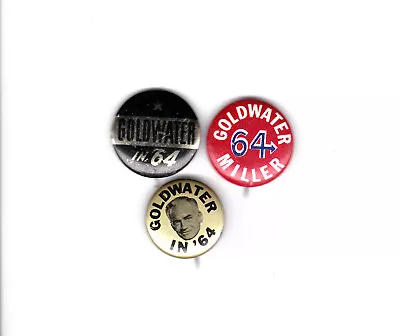 Barry Goldwater Political Campaign Buttons Original & Authentic • $4.95