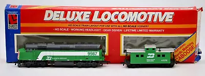 Life-Like HO Deluxe Locomotive & Caboose Burlington Northern 9987 • $85.49