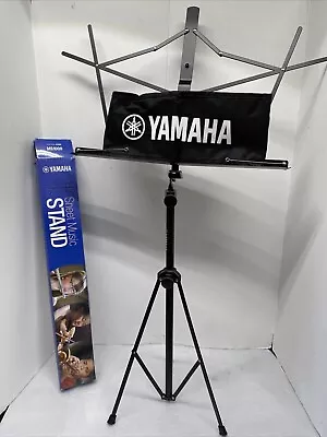 Yamaha Black Anodized Compact Adj. 26-40  Portable Sheet Music Stand +Carry Case • $16.79