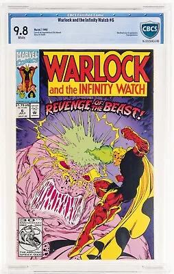 Warlock And The Infinity Watch #6 CBCS 9.8 Medina Almond Starlin Man-Beast Cgc • $128.94