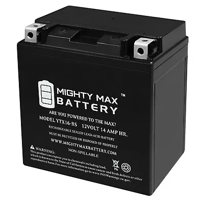 Mighty Max YTX16-BS ATV Battery For SUZUKI LT-A700X King Quad 700CC 05-'07 • $44.99