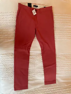 NWT J Crew Pants Mens 30x32 Mercantile Flex Slim Chino Salmon/Pink  • $14