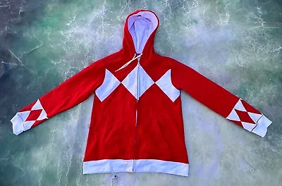 Mighty Morphin Red Power Rangers Men's Full Zip Hoodie Size M. • $56.05