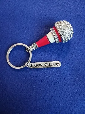 Grand Ole Opry Studded Mini 3  Microphone 🎤 Keychain Bag Medallion Keyring  • $15