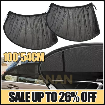 2X Universal Car Sun Mesh Blind Front Rear Window UV Protection Sunshade Cover • £3.99