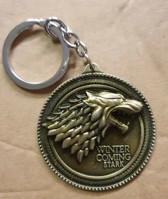 Game Of Thrones Stark Winter Is Coming Bronze Keyring UK Seller Free P&P • £4.95
