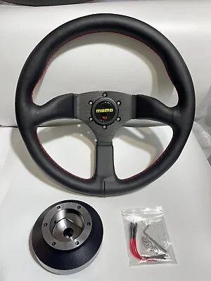 350mm Momo Style Steering Wheel With Hub Kit And Quick Release Kit Fit S2000 Rsx • $299