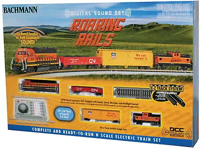 Bachmann 24132 N Scale Roaring Rails With Digital Sound Electric Train Set • $330.95