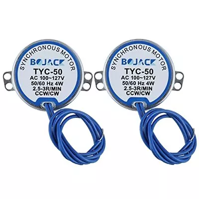 2pcs Synchronous Motor Ac100~127v Volt 50/60hz 4w 2.53rpm/min Cw/ccw Turntable M • $15.10