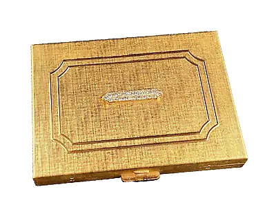 Max Factor Vintage Compact Regency Golden Classic Rhinestones Creme Puff Estate • $24.95