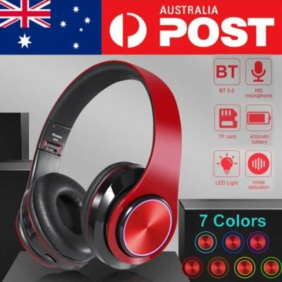 $19.26 • Buy Bluetooth 5.0 Noise Cancelling Wireless Headphones LED Earphone Headset With Mic