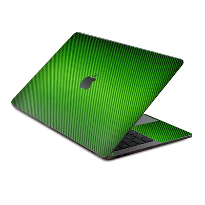 Skin Decal Wrap For MacBook Pro 13  Retina Touch  Lime Green Carbon Fiber Look • $15.98