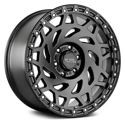 Off-Road Monster M50 Wheels 17x9 (0 6x139.7 106.4) Black Rims Set Of 4 • $930