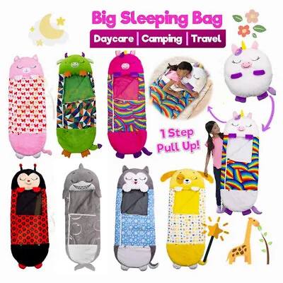 180*70cm Sleeping Bag Happy Napper Kids Blanket Winter Fluffy Warm Nappers NEW • $33.24