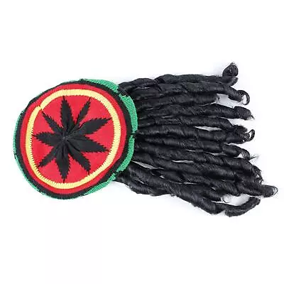 Reggae Rasta Hat With Dreadlocks Costume Cosplay Dress Up Bar Beanie Wig Hat • $25.15