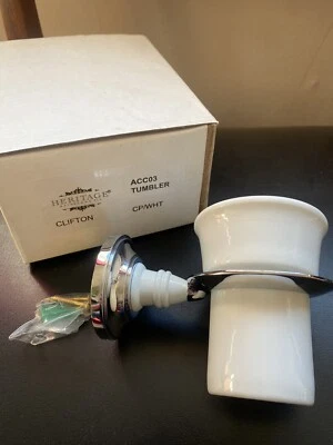 £25 • Buy Heritage Bathrooms ACC03 Tumbler And Holder Chrome/white New
