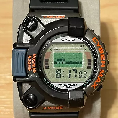 Casio Cyber Max JG-300 Punch Force Game Rare Vintage Rare Cybermax Digital Watch • $104.99