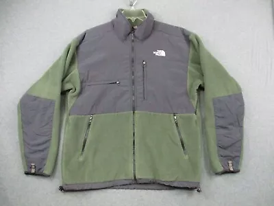 The North Face Denali Fleece Jacket Large Men Pockets Green Gray Polartec • $29.86