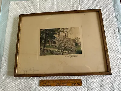 Antique Hand Colored Photo Charles Higgins Spring On The Old Farm Original Frame • $35