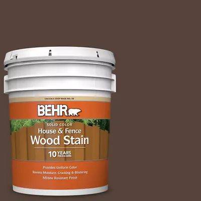 1 & 5 Gal. #PFC-25 Dark Walnut Solid Color House And Fence Exterior Wood Stain • $162.65