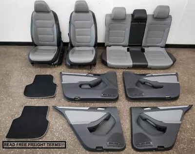 Grey & Black Two Tone Seat & Door Panel Set 11-18 VW Jetta MK6 Sedan - Genuine • $1299.99