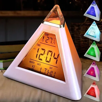 $14.32 • Buy Student Wake Up Digital Alarm LED Clock Thermometer Night Light Kids Bedroom: