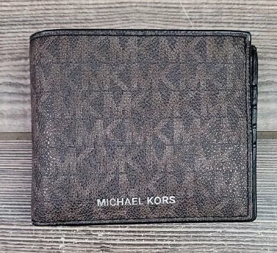 Michael Kors Men's Cooper Billfold With Passcase ID Leather MK Wallet  • $44.99