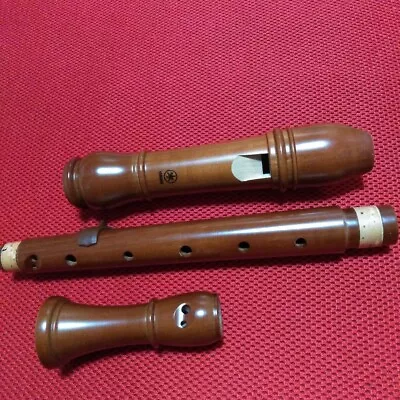Yamaha Alto Recorder Yra-43 Vertical Whistle Wooden Finger Hook Used • $126.82